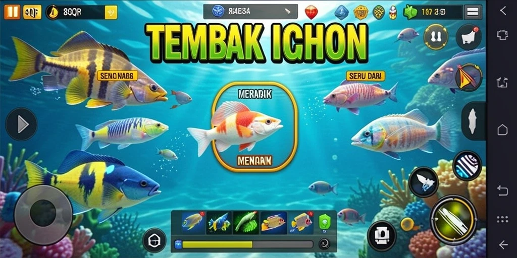 Gameplay Tembak Ikan yang seru dan mengasyikkan di 8QR.