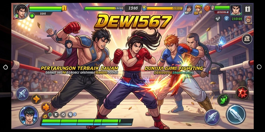 Tampilan gameplay seru dengan kombinasi serangan karakter yang memukau.