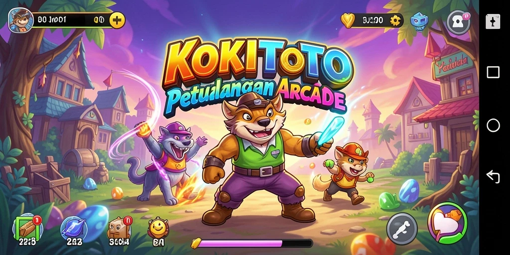 Tampilan gameplay seru dari KOKITOTO yang menantang pemain.