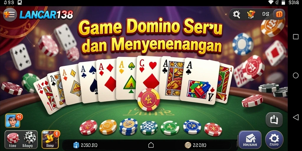 Tampilan menarik dari gameplay domino LANCAR138 yang seru.