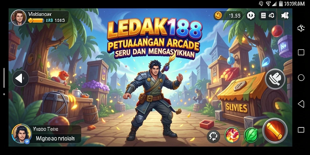 Screenshot gameplay LEDAK188 menampilkan aksi seru dalam permainan arcade.