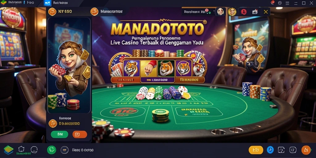 Tampilan gameplay Live Casino yang seru dan interaktif di MANADOTOTO.