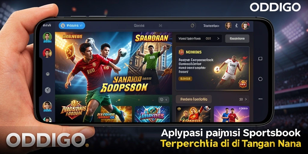 Tampilan utama ODDIGO dengan berbagai pilihan taruhan olahraga.