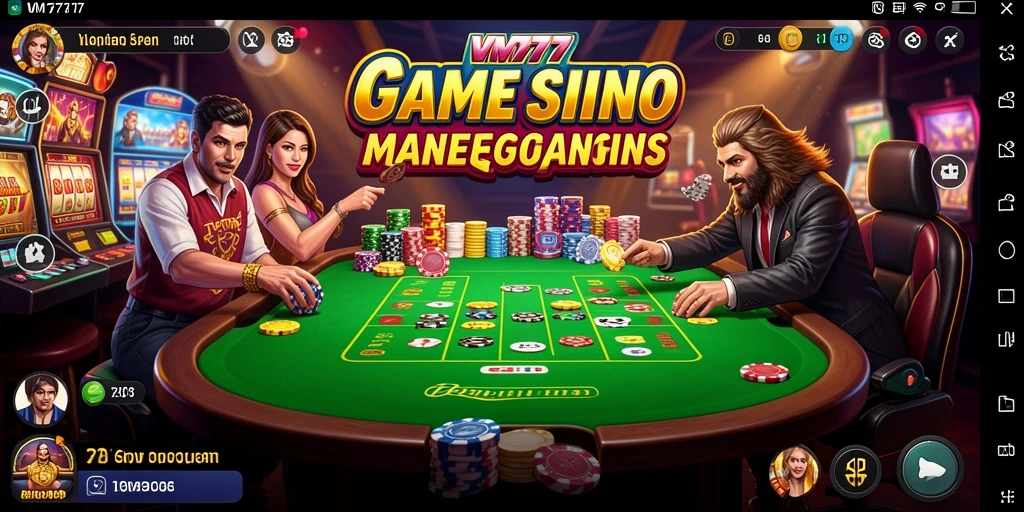 Tampilan gameplay seru di VM777 dengan banyak pilihan permainan Kasino.